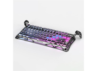 Клавіатура механічна GravaStar Mercury K1 Pro 80keys, GravaStar x Kailh Speedy Mint, BT/WL/USB, cyberpunk
