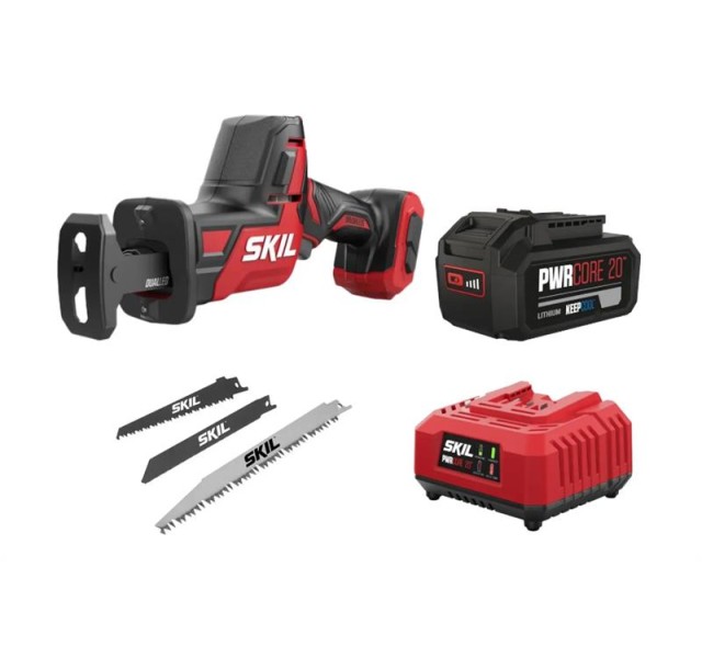 Пила шабельна акумуляторна SKIL 3475 CA Compact безщіткова 20В 1х5А·год пропил 200мм хід 25.4мм 1.8кг