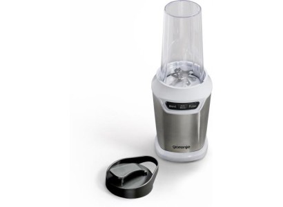 Блендер Gorenje стаціонарний 700Вт, чаша-750мл, подрібнювач, білий-нерж