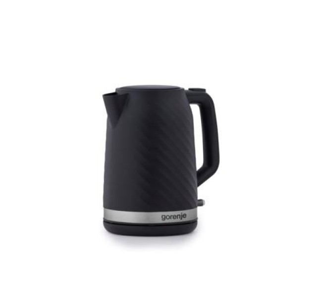 Електрочайник Gorenje 1.7л, Strix контроль, чорний матовий