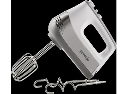 Міксер Gorenje ручний 500Вт, насадки-4 вінчика, турборежим, білий-нерж