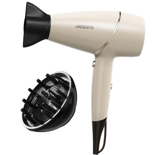 Фен Ardesto Pearl Cream HD-Y701PERL, 1750-2100Вт, 3 швидкості, 3 темп.режими, бежевий