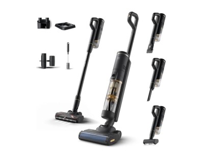 Пилосос Philips безпровідний AquaTrio, 7000 Series, вологе прибирання, конт пил -0.42л, автон. робота до 25хв, PowerCyclone Aqua, турборежим, чорний