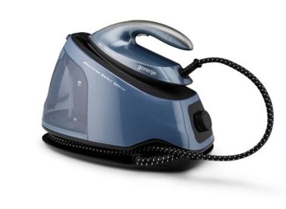 Праска-парогенератор Gorenje, 3000Вт, 1500мл, паровий удар -160гр, дисплей, керам. підошва, синій