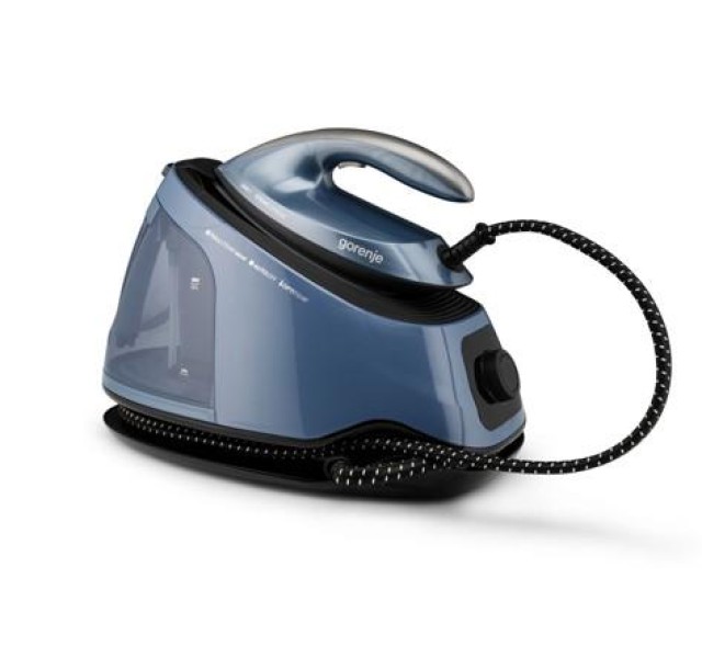 Праска-парогенератор Gorenje, 3000Вт, 1500мл, паровий удар -160гр, дисплей, керам. підошва, синій