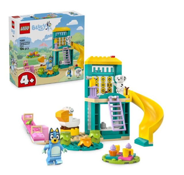 Конструктор LEGO Bluey Веселощі з Блуї та Хлоєю на ігровому майданчику