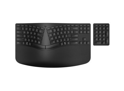 Клавіатура мембранна HP 960 BLK Ergonomic split-zone, 112key, BT, EN/UK, чорний