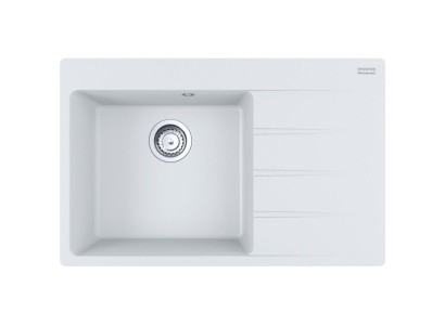 Мийка кухонна Franke Centro, фраграніт, прямокутник, з крилом справа, 780х500х200мм, чаша - 1, врізна, CNG 611-78 TL, білий