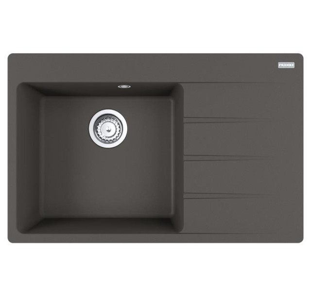 Мийка кухонна Franke Centro, фраграніт, прямокутник, з крилом, 780х500х200мм, чаша - 1, врізна, CNG 611-78 TL, сірий сланець