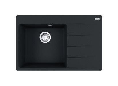 Мийка кухонна Franke Centro, фраграніт, прямокутник, з крилом, 780х500х200мм, чаша - 1, накладна, CNG 611-78 TL , чорний матовий