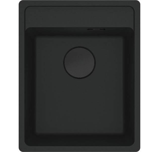 Мийка кухонна Franke Maris, фраграніт, прямокутник, без крила, 410х510х200мм, чаша - 1, врізна, MRG 610-37 TL, чорний матовий