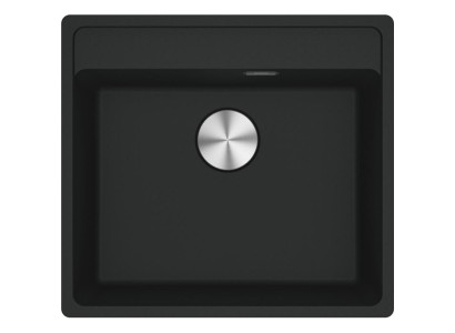 Мийка кухонна Franke Maris, фраграніт, прямокутник, без крила, 560х510х200мм, чаша - 1, врізна, MRG 610-52 TL, чорний матовий