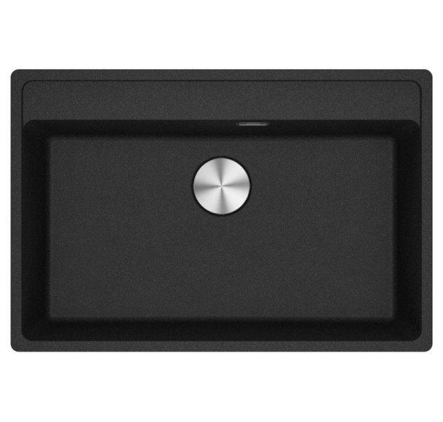 Мийка кухонна Franke Maris, фраграніт, прямокутник, без крила, 760х510х200мм, чаша - 1, врізна, MRG 610-72 TL, онікс