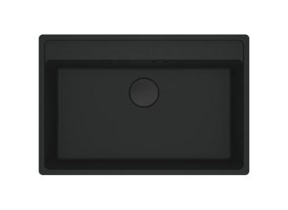 Мийка кухонна Franke Maris, фраграніт, прямокутник, без крила, 760х510х200мм, чаша - 1, врізна, MRG 610-72 TL, чорний матовий