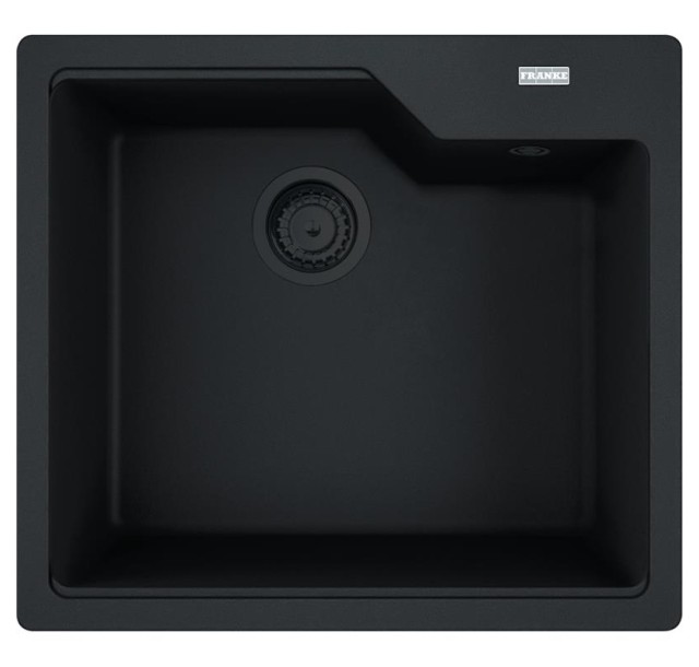 Мийка кухонна Franke Urban, фраграніт, прямокутник, без крила, 503х425х230мм, чаша - 1, врізна, UBG 610-56, чорний матовий