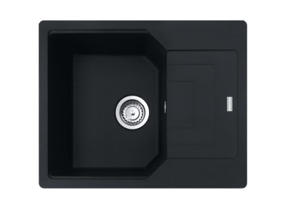 Мийка кухонна Franke Urban, фраграніт, прямокутник, з крилом, 620х500х220мм, чаша - 1, врізна, оборотна, UBG 611-62, чорний матовий