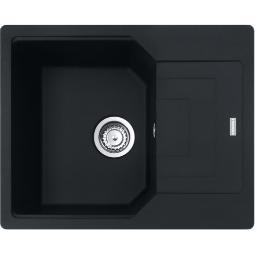 Мийка кухонна Franke Urban, фраграніт, прямокутник, з крилом, 620х500х220мм, чаша - 1, врізна, оборотна, UBG 611-62, чорний матовий