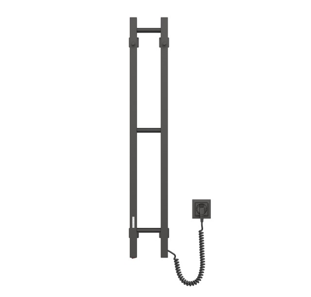 Рушникосушка Ardesto електрична  Elina Eco, 160х1000мм, кнопка, сталь, чорний муар