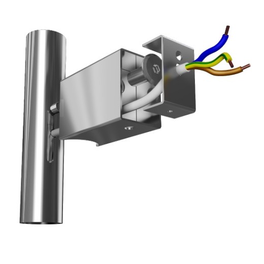 Комплект прих.підкл шнура 25х50 під круглий стояк чорн.мат.