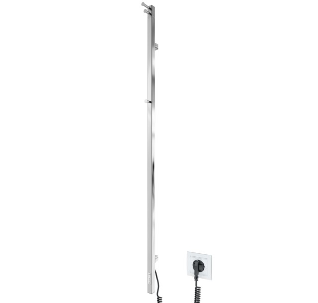 Рушникосушка Mario електрична Рей Кубо-І, 1500x30x55130мм, таймер-регулятор, нерж.сталь, чорний мат