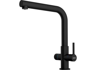 Змішувач для кухні Franke Lina L Clear Water 2.0, довж.виливу - 254 мм, поворотний, 1 важіль , чорний матовий