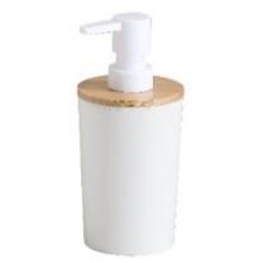 Диспенсер для мила Ardesto Minimalism 380мл, поліпропілен, бамбук, білий