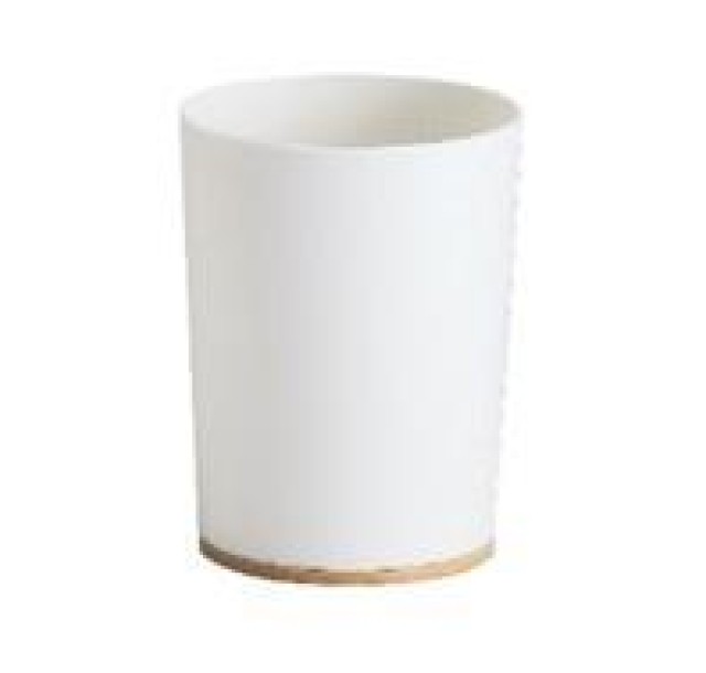 Склянка для зубних щіток Ardesto Minimalism 7.8x11.3см, поліпропілен, бамбук, білий