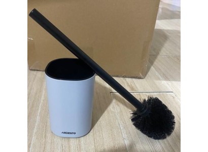 Набір щітка для унітазу з підставкою Ardesto Vigor 9.9x15/39см, поліпропілен, нержавіюча сталь, сірий