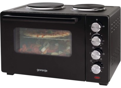 Міні піч Gorenje, 30л, 52x32х40.5см, 2 електричні конф., чорний
