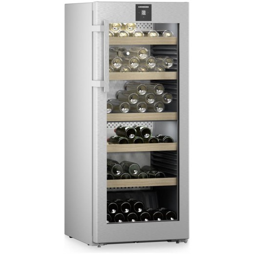 Холодильник Liebherr для вина, 145.4x59.7х67.5, холод.відд.-272л, зон - 1, бут-107, ST, дисплей, сріблястий