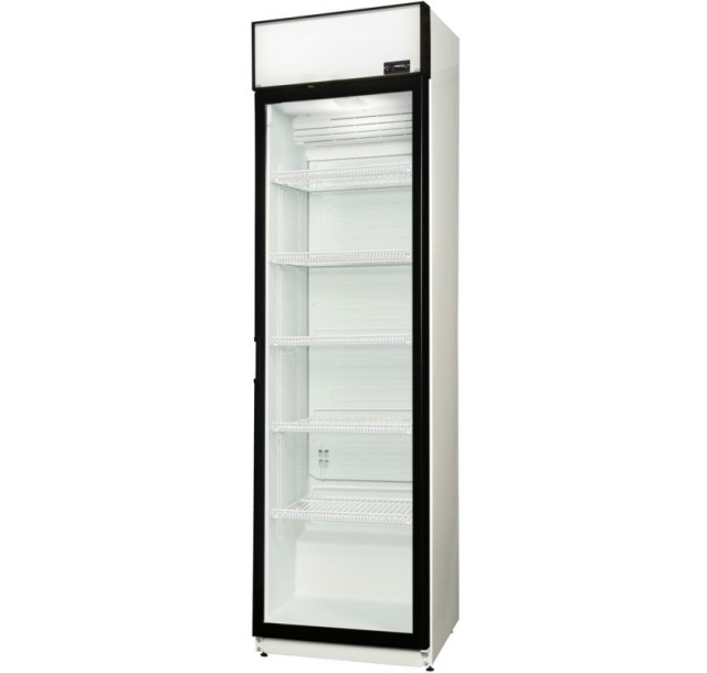 Холодильна вітрина Snaige, 202.5x60х60, 385л, полок - 5, зон - 1, бут-224, 1дв., ST, банер, білий