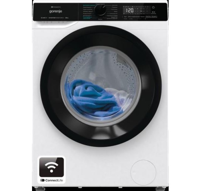 Прально-сушильна машина Gorenje фронтальна, 8(5)кг, 1400, A+, 51см, дисплей, інвертор, Wi-Fi, білий