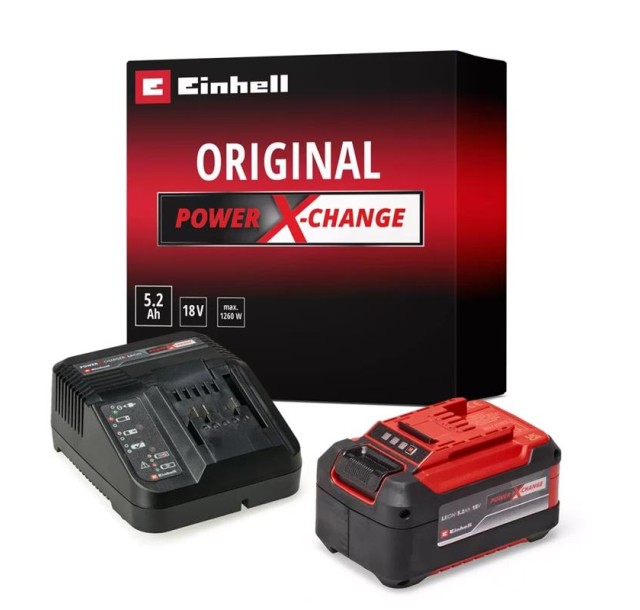 Набір акумулятора та зарядного пристрою Einhell Starter Kit PXC 18В 1х5.2А·год 0.89кг