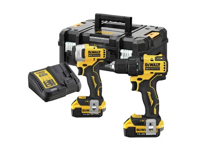 Набір із двох акумуляторних інструментів DeWalt безщіткових дриль-шурупокрут DCD709 шурупокрут ударний DCF809 акб 2х4А·год ЗП кейс 6.5кг