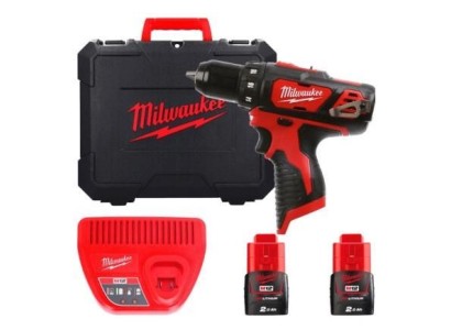 Шурупокрут-дриль акумуляторний Milwaukee M12 BLDDRC-202C 12В 2х2А·год 40Нм 0-550-1700об/хв ЗП C12C кейс 1.2кг