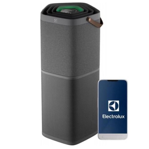 Очищувач повітря Electrolux, 145м2, 700м3/год, дисплей, 5-и шаровий HEPA фільтр, Wi-Fi, 9 режимів, сірий