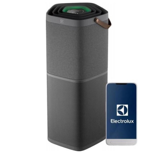 Очищувач повітря Electrolux, 145м2, 700м3/год, дисплей, 5-и шаровий HEPA фільтр, Wi-Fi, 9 режимів, сірий