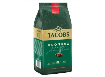 Кава Jacobs  зерна, 1000г, Kronung , купаж арабіка/робуста