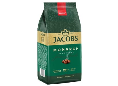Кава Jacobs  зерна, 1000г, Monarch, купаж арабіка/робуста