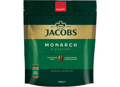 Кава Jacobs  розчинна , 500г, Monarch, купаж арабіка/робуста