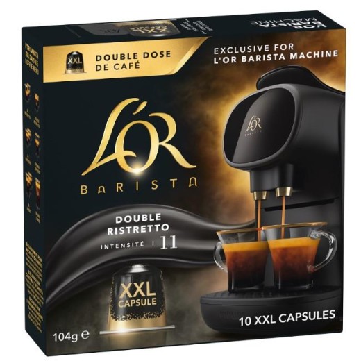 Кава L`OR капсули, Barista Double Ristretto, арабіка, 10 XXLшт, Nespresso