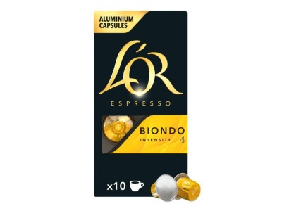 Кава L`OR капсули, Espresso Biondo, арабіка, 10шт, Nespresso