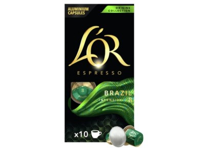 Кава L`OR капсули, Espresso Brazil Origins Collection, арабіка, 10шт, Nespresso