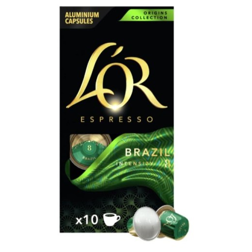 Кава L`OR капсули, Espresso Brazil Origins Collection, арабіка, 10шт, Nespresso