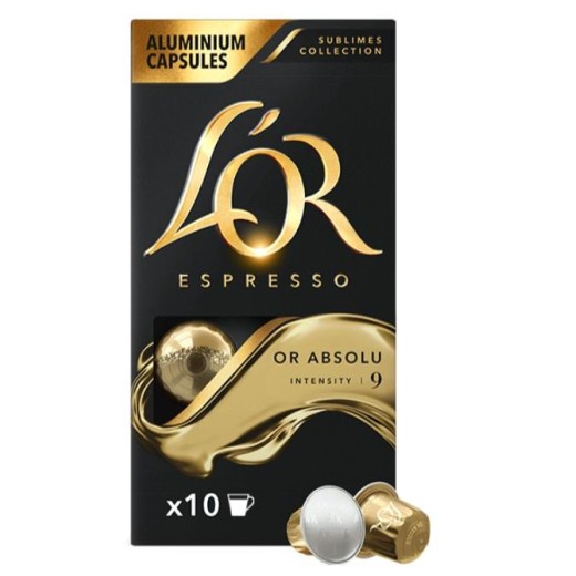 Кава L`OR капсули, Espresso Or Absolu, арабіка, 10шт, Nespresso