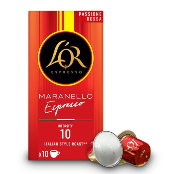 Кава L`OR капсули, Passione Rossa Maranello Espresso, арабіка, 10шт, Nespresso