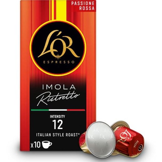 Кава L`OR капсули, Rossa Imola Ristretto, арабіка, 10шт, Nespresso