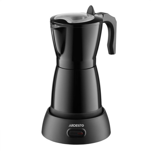 Кавоварка Ardesto електрична гейзерна 0.3л, мелена, чорний