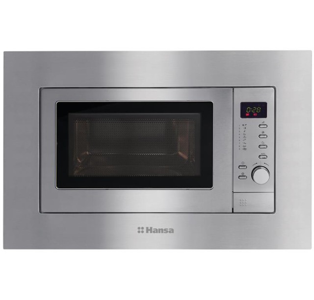 Вбудовувана мікрохвильова піч Hansa, 20л, функц. мікрохв., гриль, диспл., нержавіюча сталь