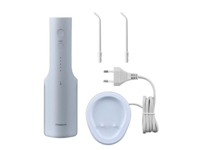 Іригатор Panasonic портативний, чаша 200 мл, Li-ion аккум. в компл., 2 насадки, світло блакитний